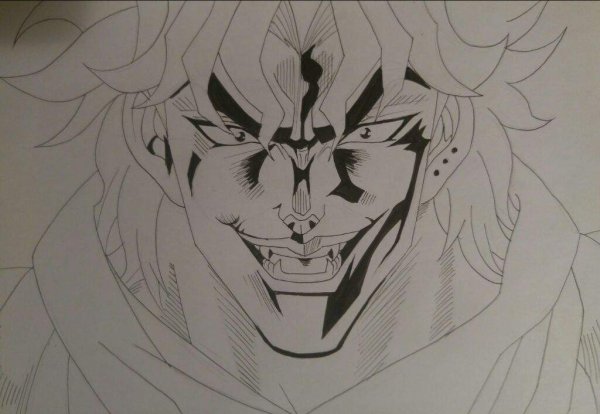 Дио Брандо рисунок Араки