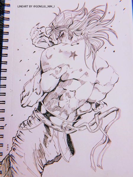 Дио Брандо Манга черно белая