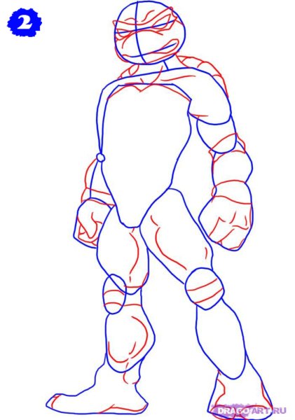 Поэтапное рисование ниндзя