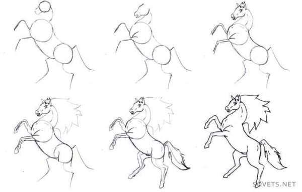 Поэтапное рисование человека в движении