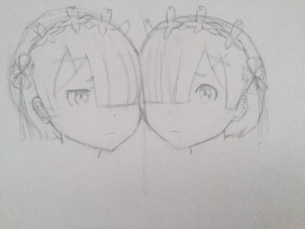 Аниме карандашом рем