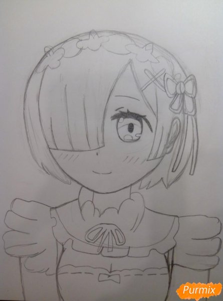 Аниме карандашом рем