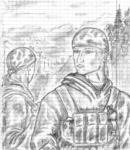 Stalker рисунки карандашом
