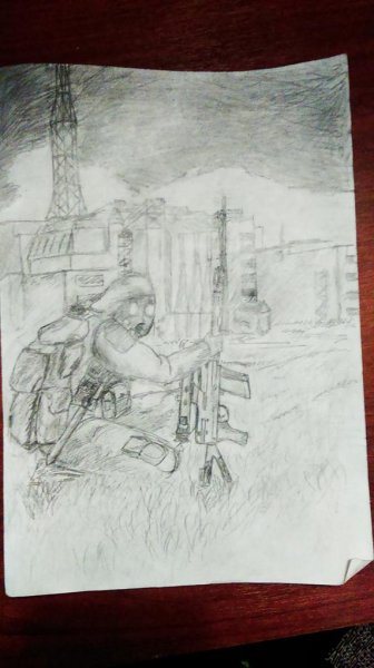 ЧАЭС рисунок карандашом