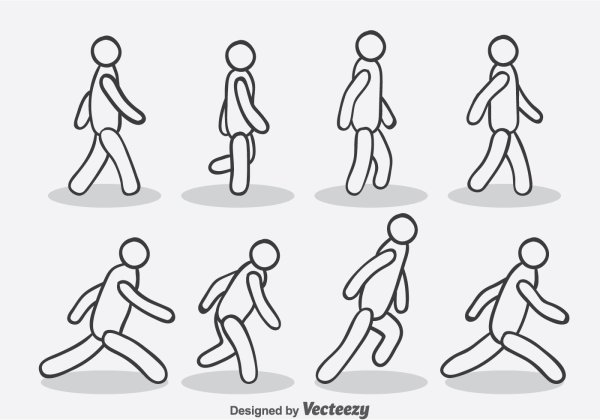 Схематические позы человека