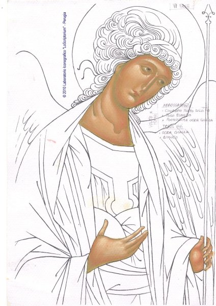 Архангел Михаил прорись