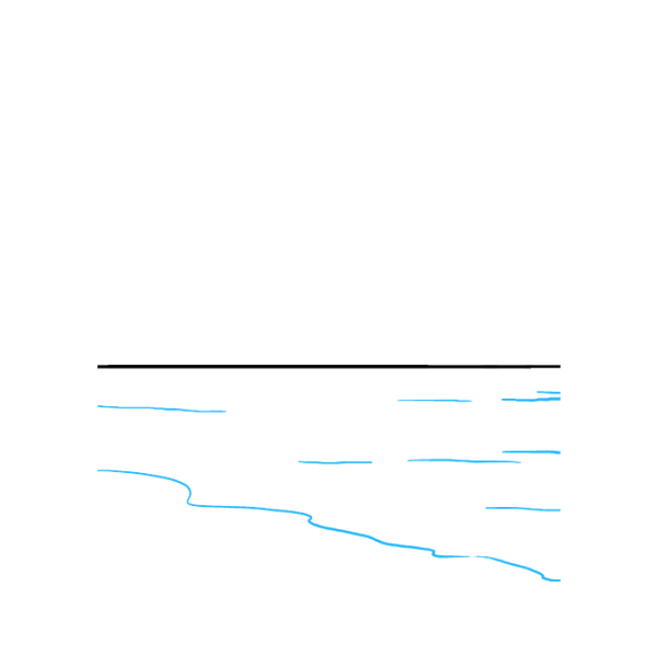 Пошаговое рисование океана