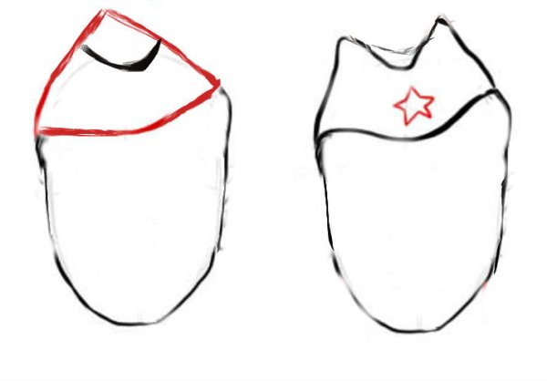 Рисунок пилотки легкий