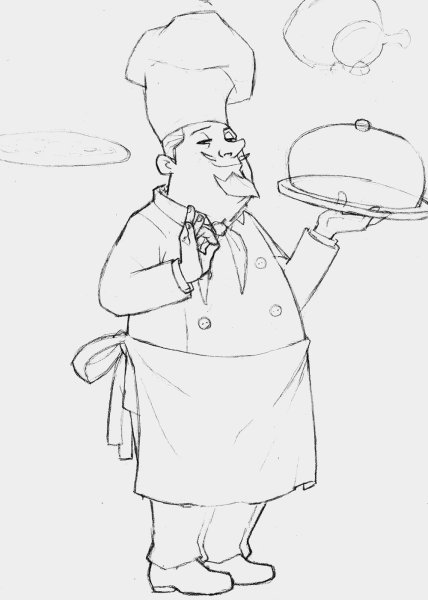 Простой рисунок повара