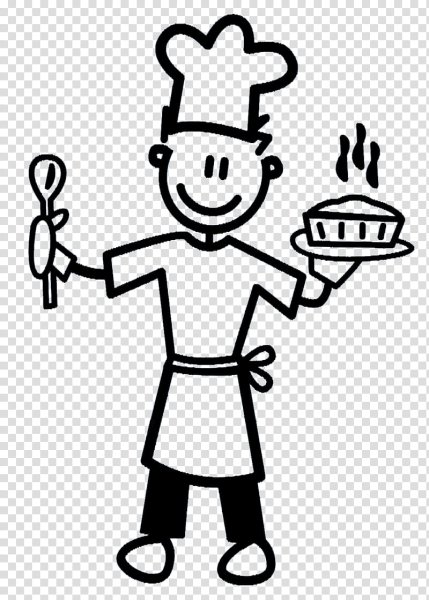 Повар трафарет