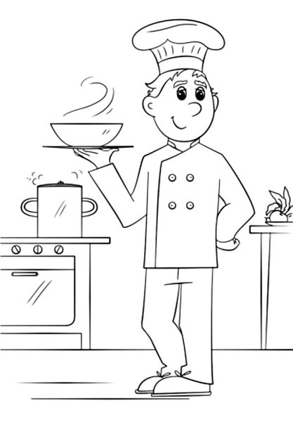 Повар для срисовки