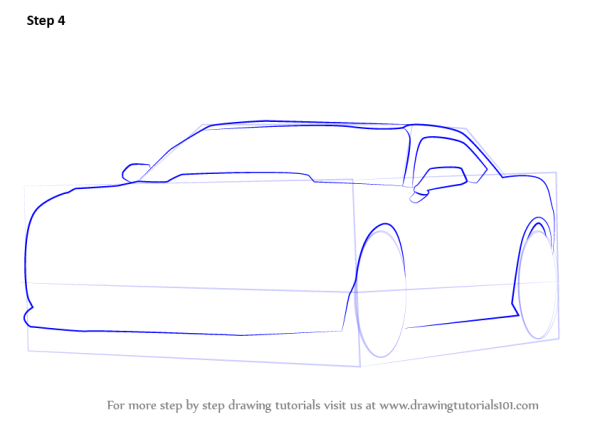 Нарисовать Шевроле Камаро поэтапно