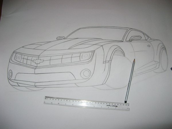 Шевроле Камаро карандашом