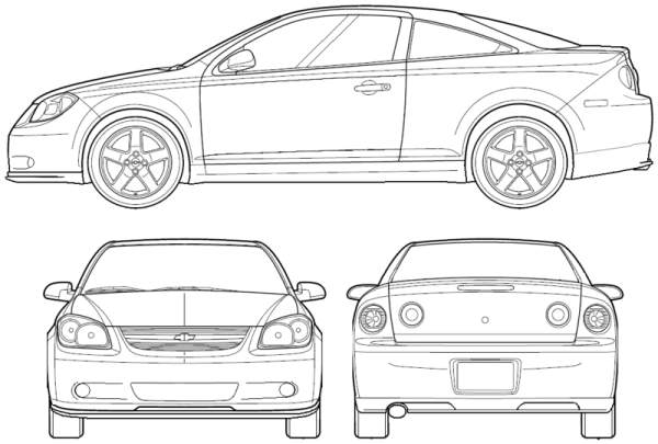 Шевроле кобальт чертеж