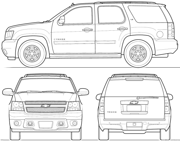 Chevrolet Tahoe габариты