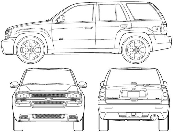 Chevrolet trailblazer габариты