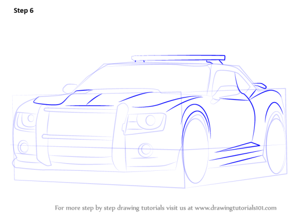 Нарисовать Камаро карандашом поэтапно
