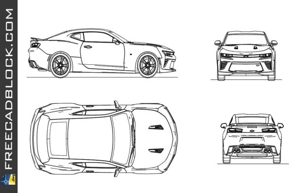 Чертежи Шевроле Камаро 2018