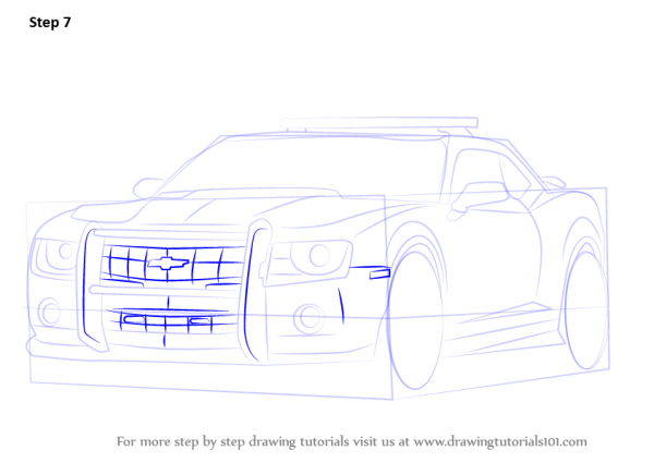 Нарисовать Шевроле карандашом поэтапно.