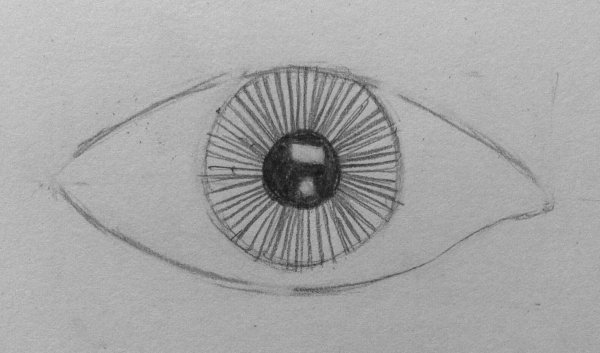 Зрачок карандашом