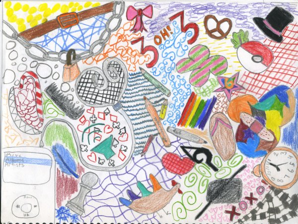 Коллаж из рисунков карандашом