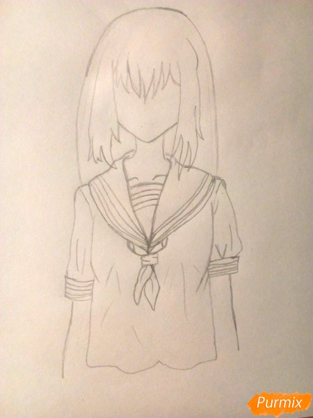 Как нарисовать аниме девочку школьницу