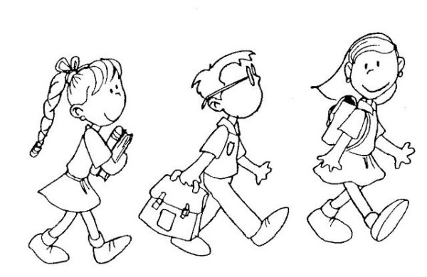 Школьники раскраска для детей