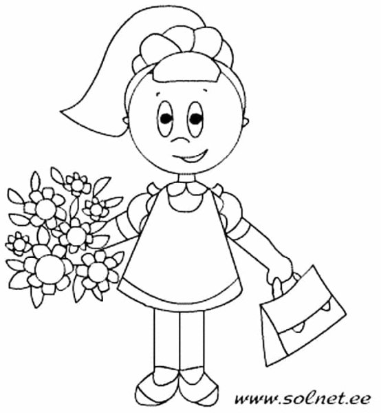 Раскраски для девочек школа