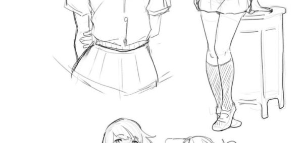 Референсы для рисования школьниц