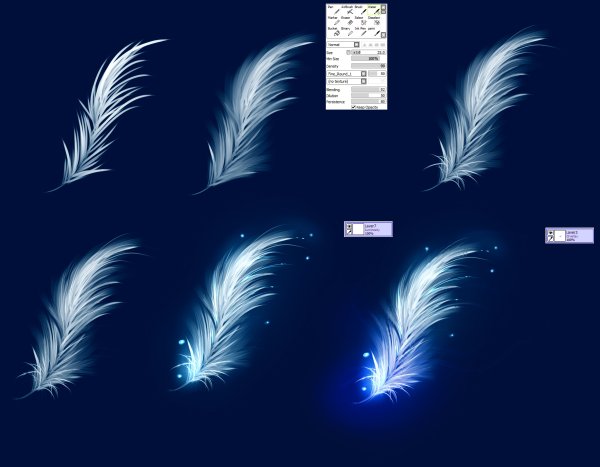 Перья туториал