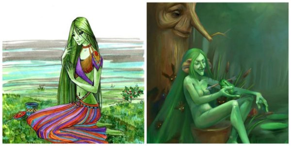 Поэтапное рисование Кикиморы