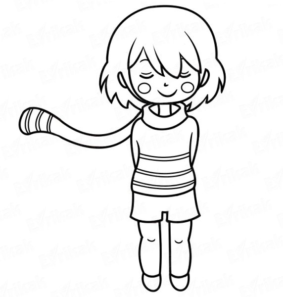 Раскраски андертейл Чара