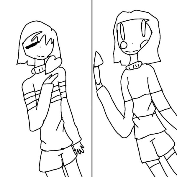 Позы для рисования Фриск и чары