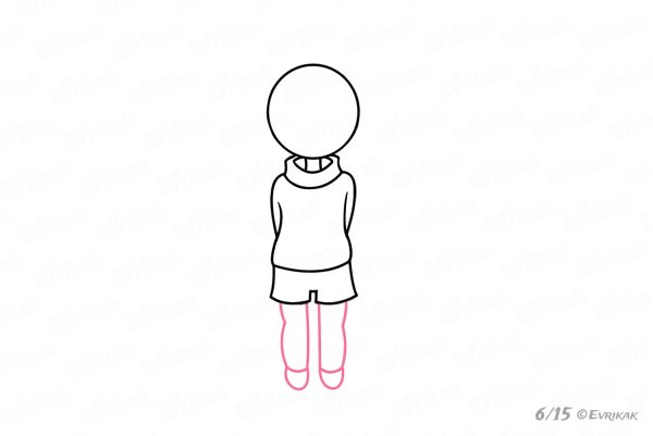 Рисунки для срисовки человечки синие