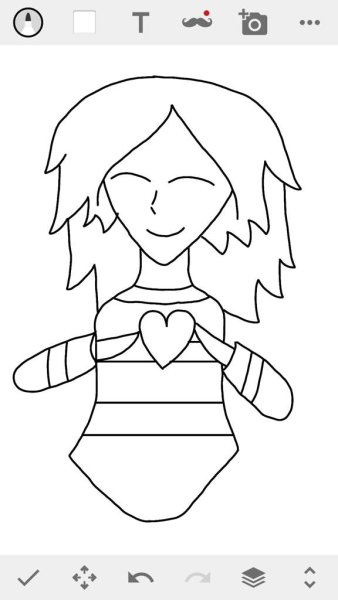 Рисунок решительной Фриск