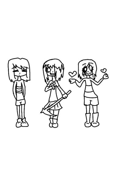 Чара и Фриск раскраска