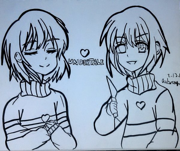 Фриск андертейл для срисовки