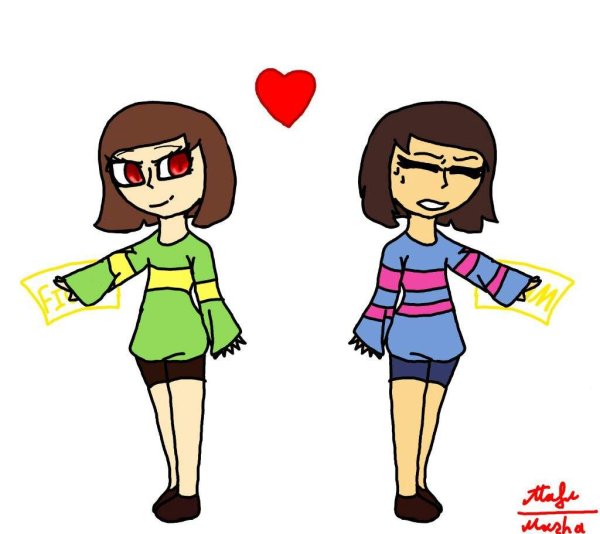 Научиться рисовать мультяшного Фриск