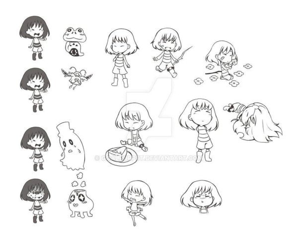 Рисунки андертейл Фриск