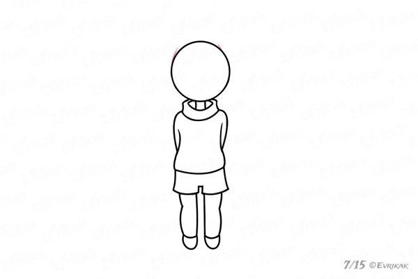 Рисунок для срисовки человека задумавшего без всего