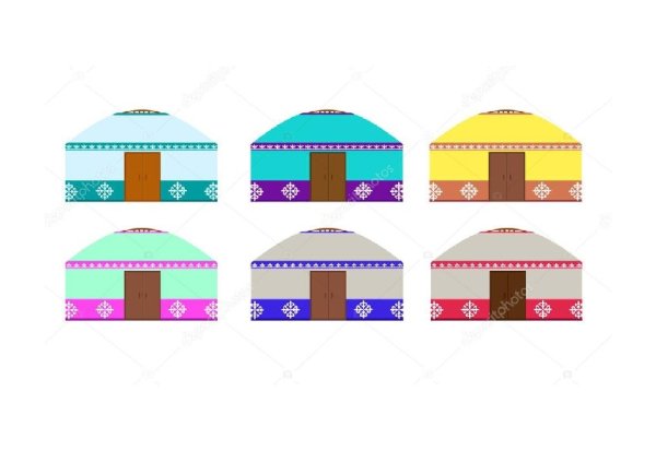 Казахская юрта вектор