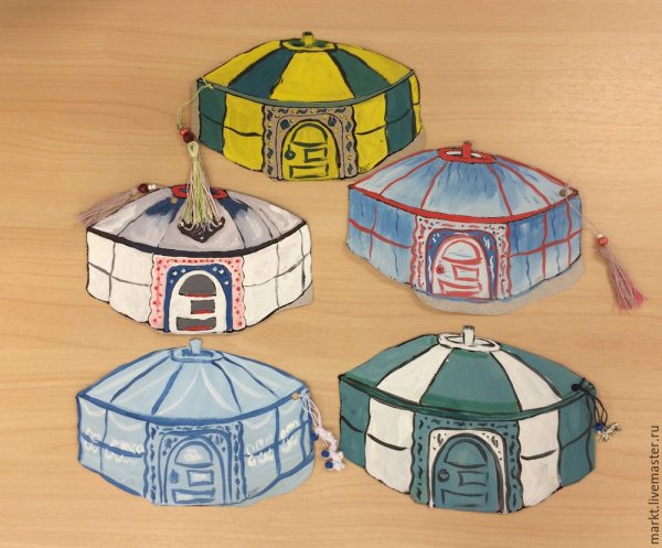 Юрта поделка из бумаги