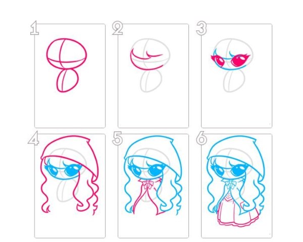 Поэтапное рисование стола