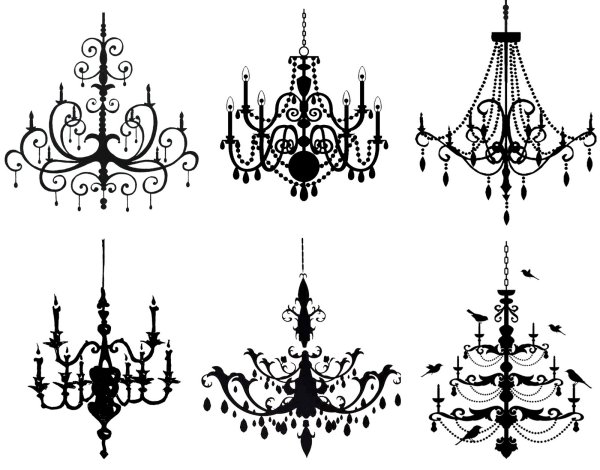 Стилизованная люстра рисунок