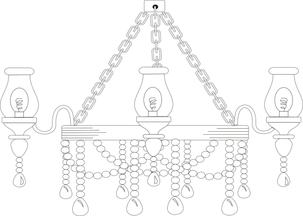 Люстра раскраска