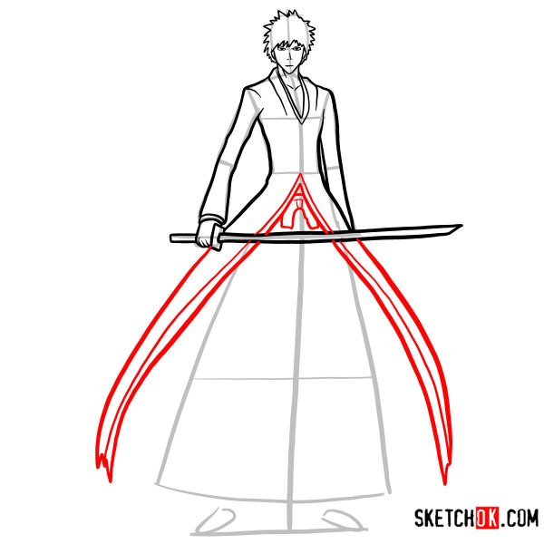 Ичиго карандашом в полный рост