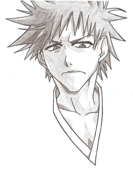 Ичиго Куросаки карандашом