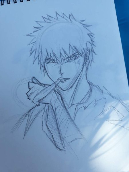 Ичиго Куросаки арт карандашом