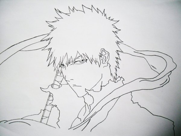 Ичиго в маске Lineart