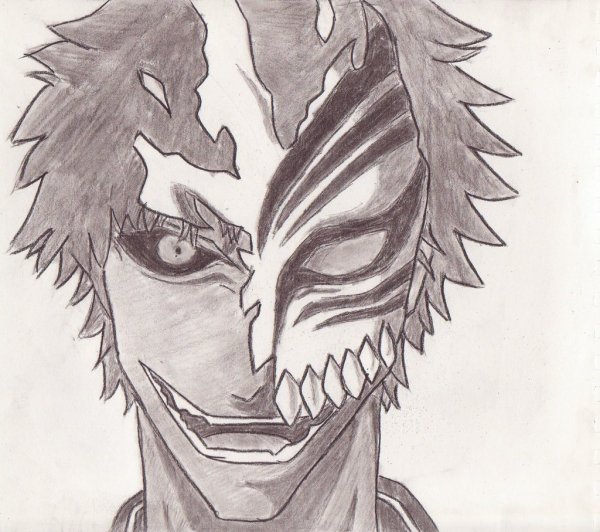 Маска Ичиго Куросаки рисунок